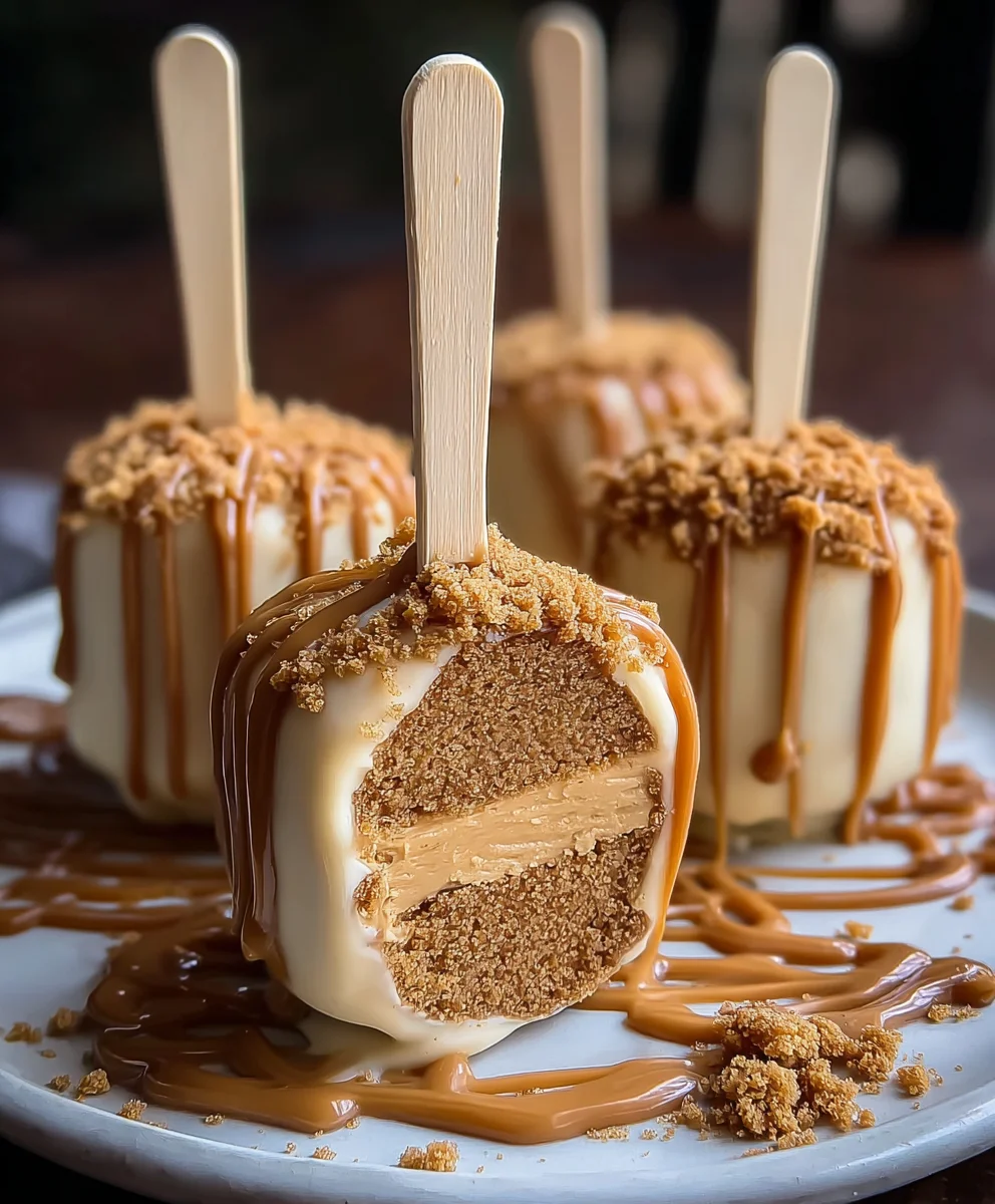 Biscoff Cookie Butter Cheesecake Pops Recipe