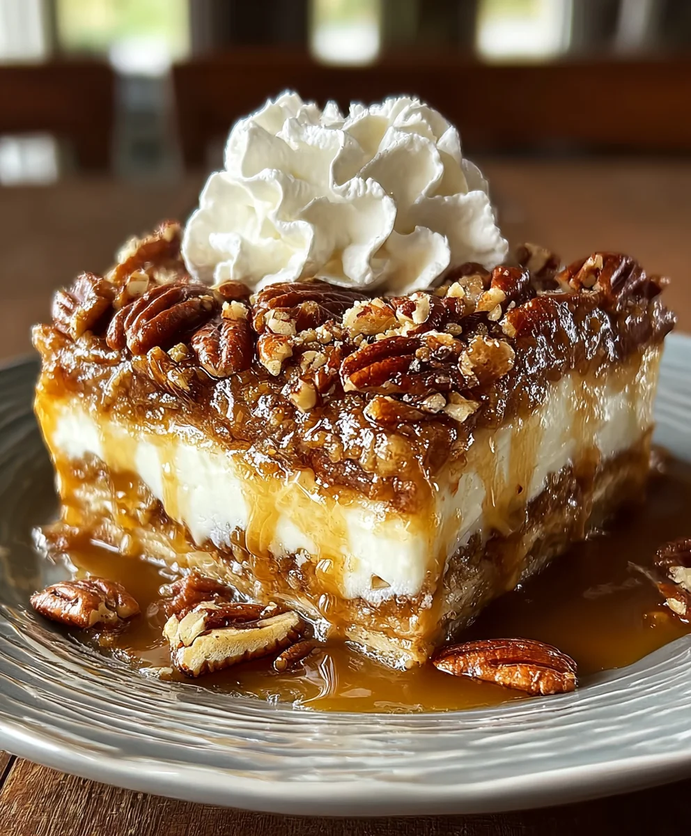 Decadent Pecan Pie Lasagna Delight-Sweet Dessert Heaven