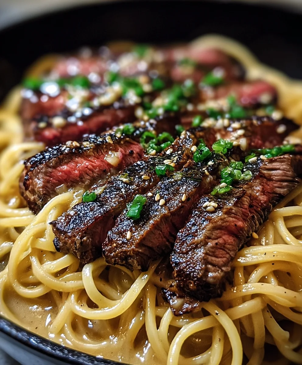 Garlic Butter Steak Noodles- Quick & Flavorful Recipe