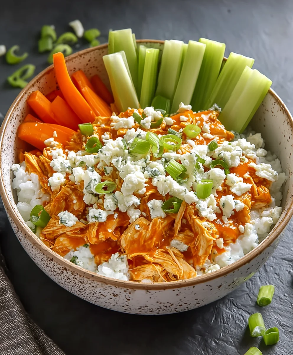 Buffalo Chicken Cottage Cheese Bowl - Easy Recipe