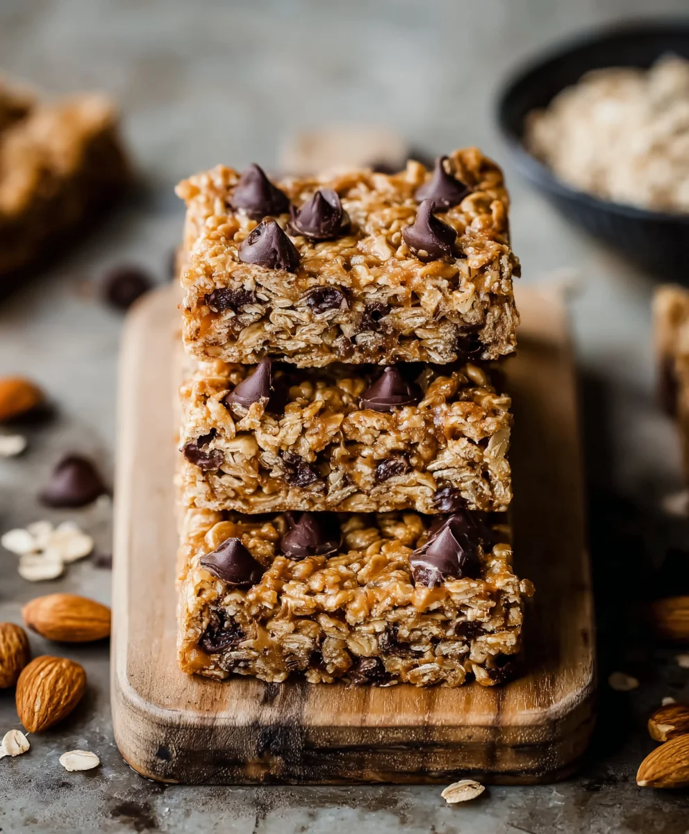 Soft-Baked Peanut Butter Granola Bars-Chewy Homemade Treat