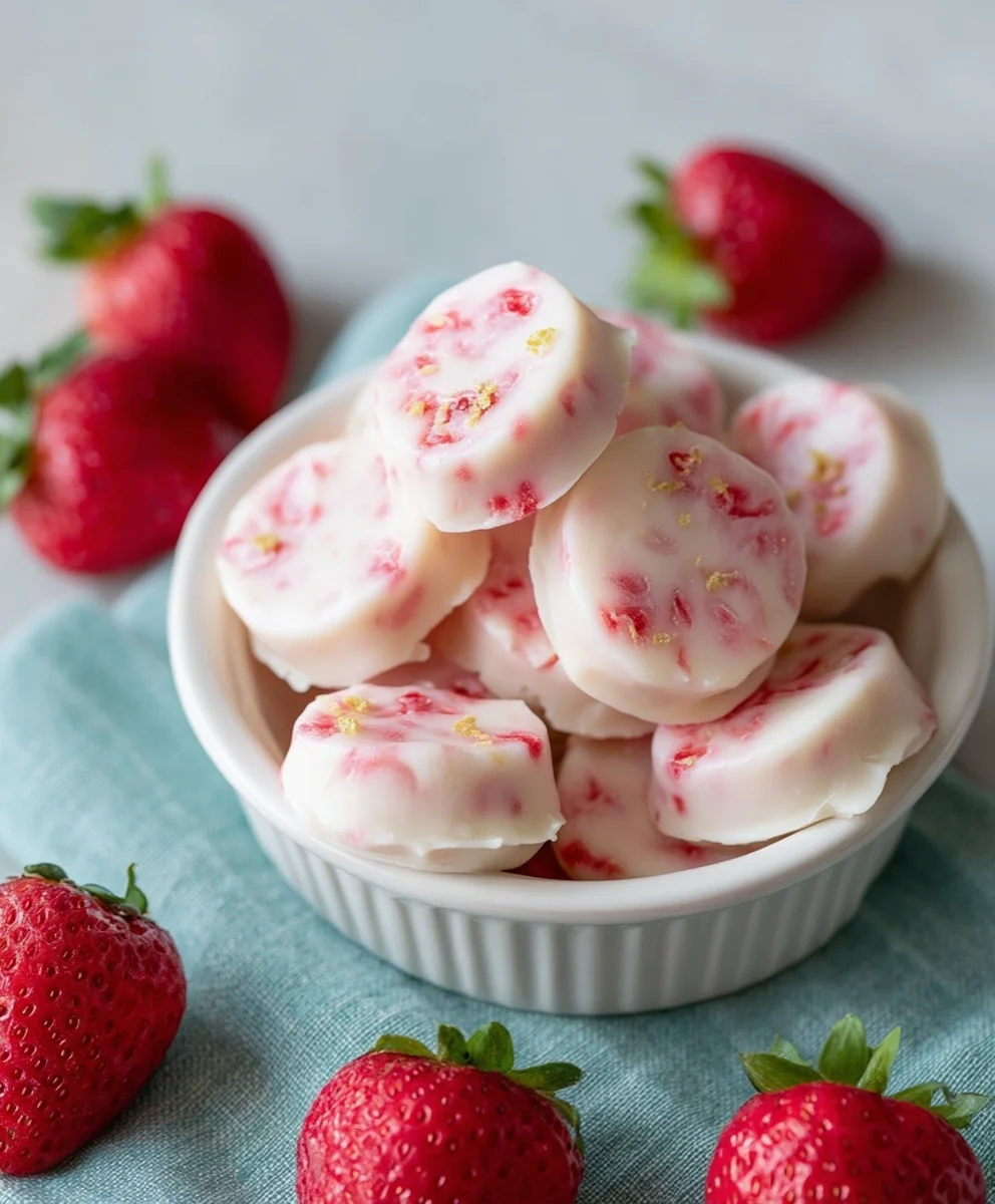 Easy Strawberry Yogurt Bites - Simple No-Bake Treat