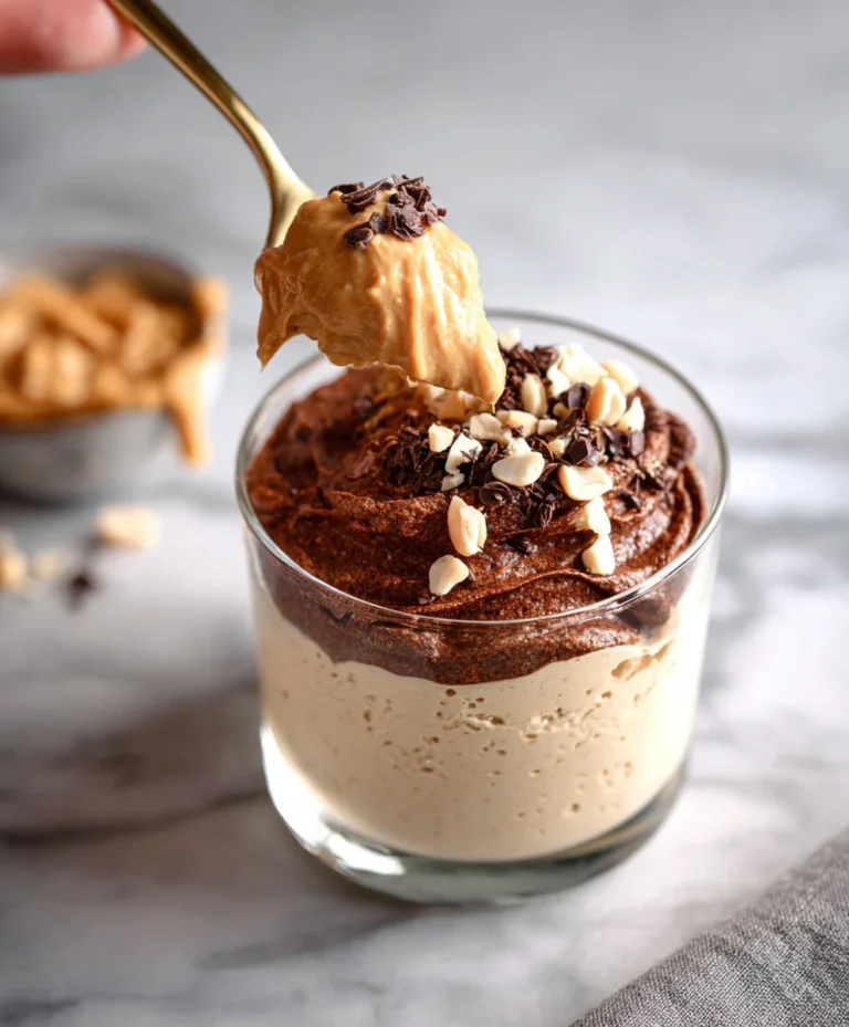 Cottage Cheese Peanut Butter Mousse-Quick Easy Dessert