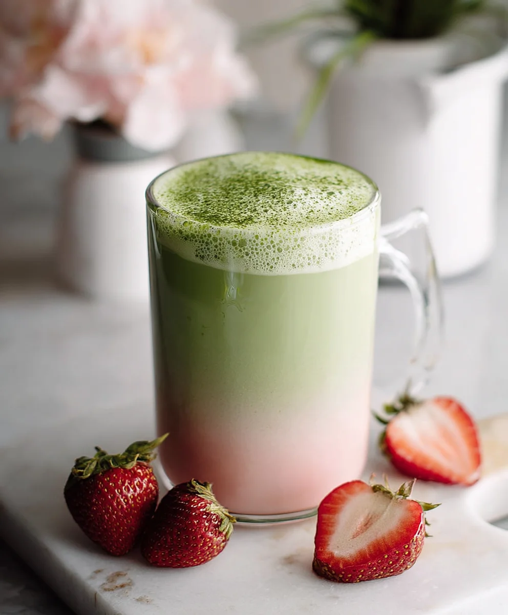 Strawberry Matcha Latte Recipe- Refreshing Delight