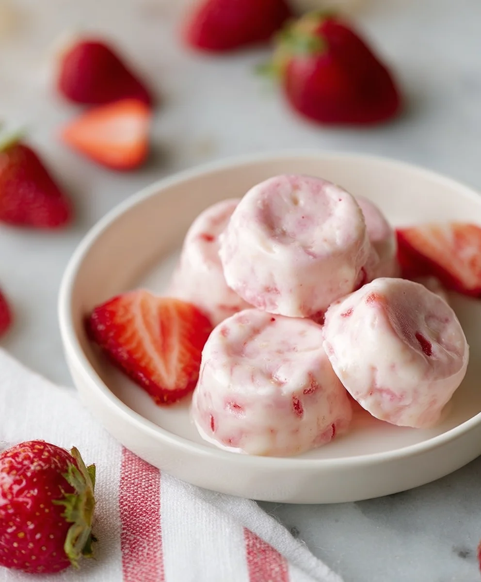 Easy Strawberry Yogurt Bites - Simple No-Bake Treat