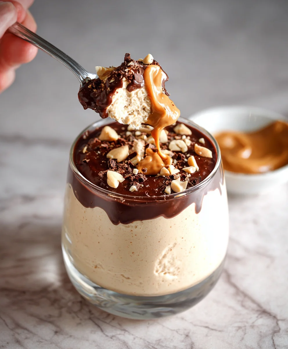 Cottage Cheese Peanut Butter Mousse-Quick Easy Dessert
