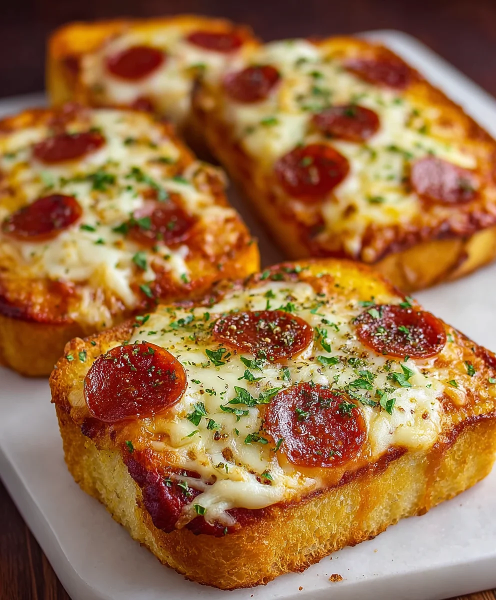 Texas Toast Garlic Bread Pizza - Easy Family Favorite