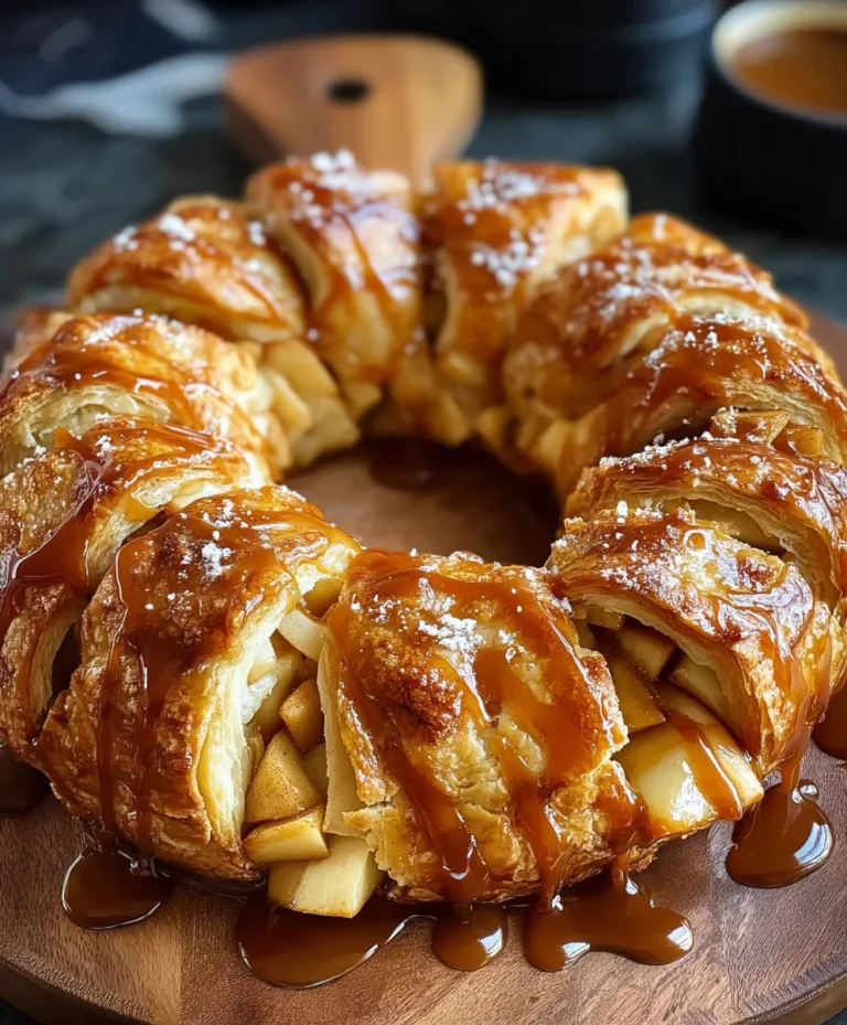 Caramel Apple Cream Cheese Crescent Ring Recipe