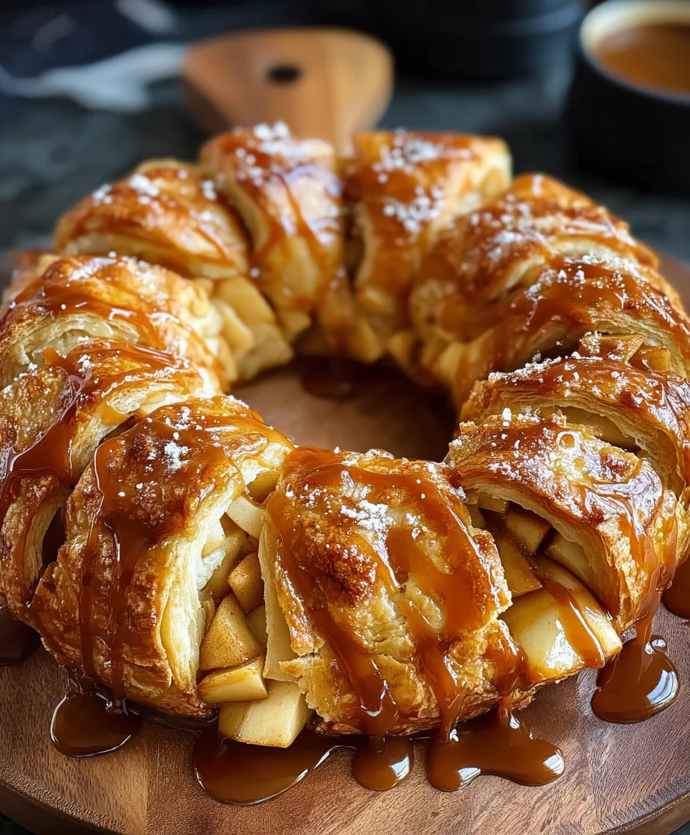 Caramel Apple Cream Cheese Crescent Ring Recipe