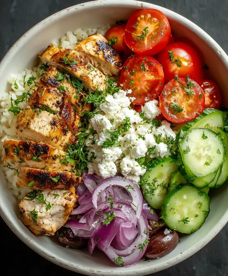 Greek Chicken Cottage Cheese Bowl-Easy Meal