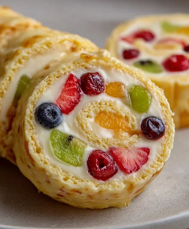 Cheesecake Fruit Salad Roll Ups