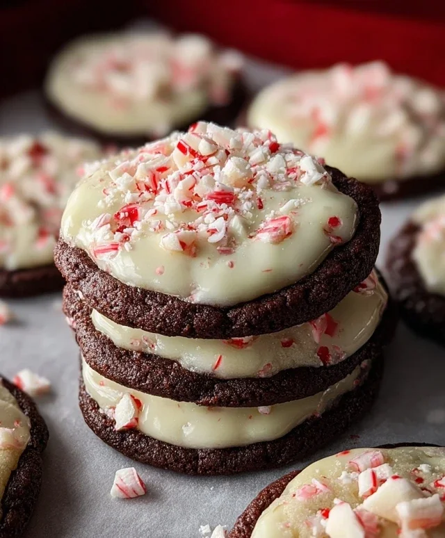White Chocolate Peppermint Bark Cookies