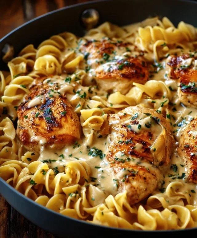 One-Pan Chicken with Buttered Noodles