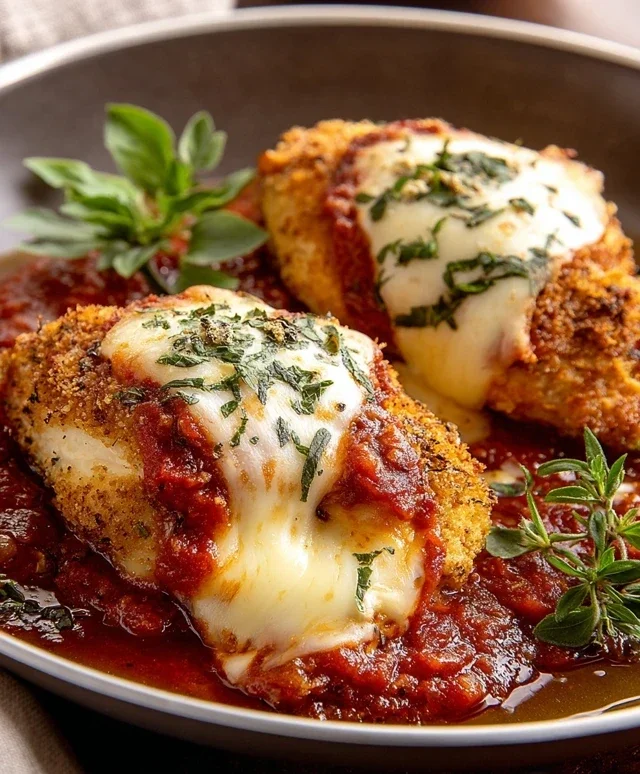 Stuffed Chicken Parmesan Dish