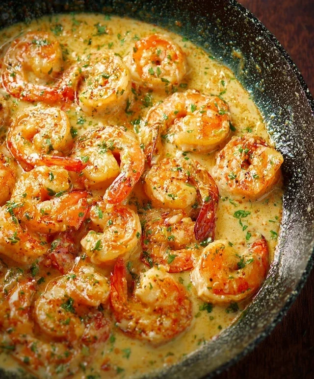 Creamy Garlic Shrimp (15 mins)