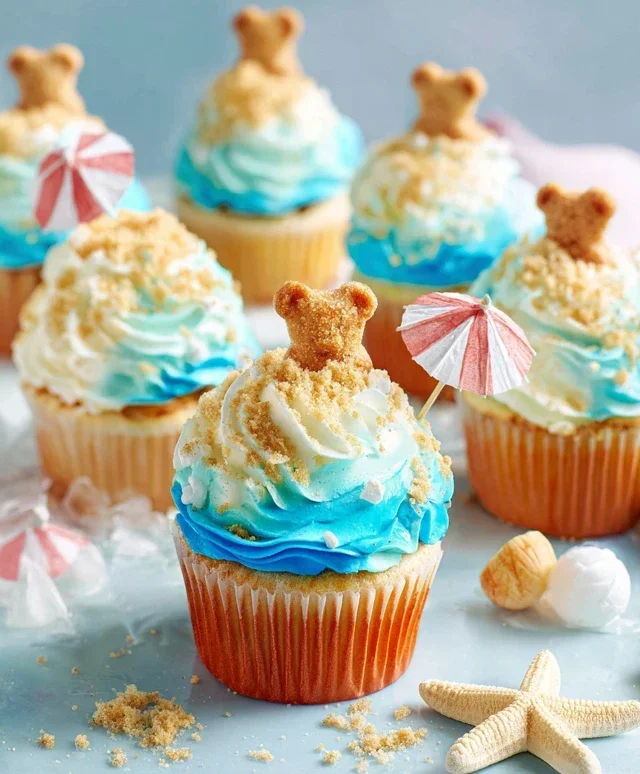 Beach Party Cupcakes