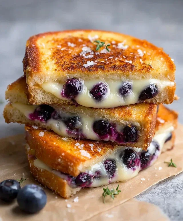 Crispy Blueberry Grilled Cheese