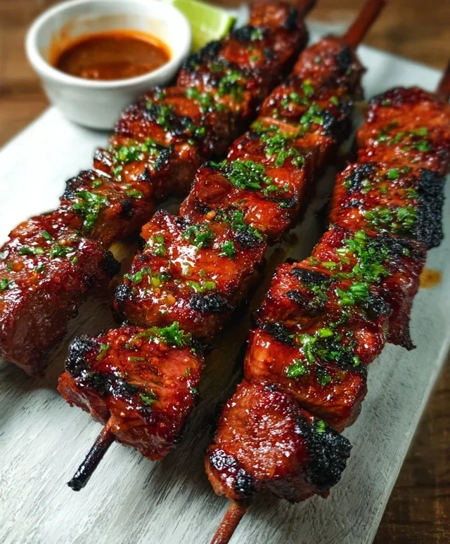 BBQ Beef Skewers with Filipino BBQ Marinade