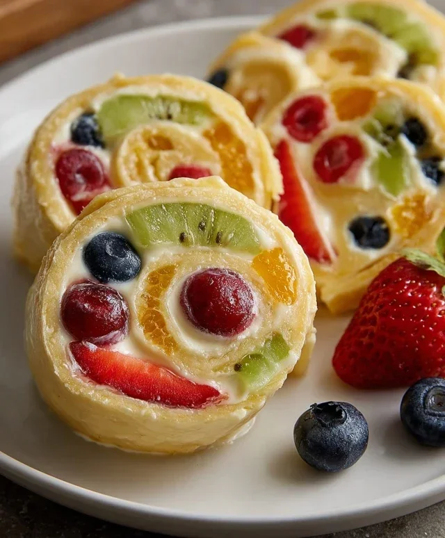 Cheesecake Fruit Salad Roll Ups
