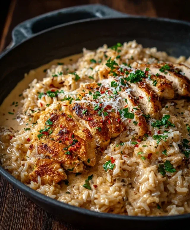High Protein Creamy Cajun Chicken Rice