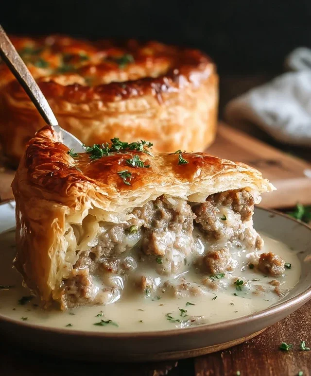 Sausage Gravy Puff Pie