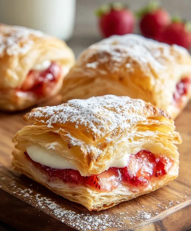 Strawberry Flaky Puffs