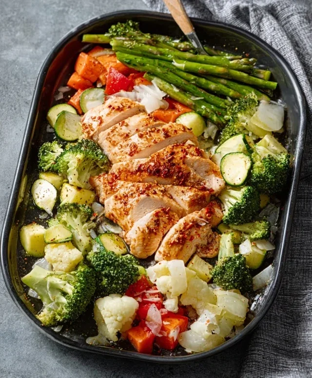 Air Fryer Chicken and Vegetables (in 15 minutes!)