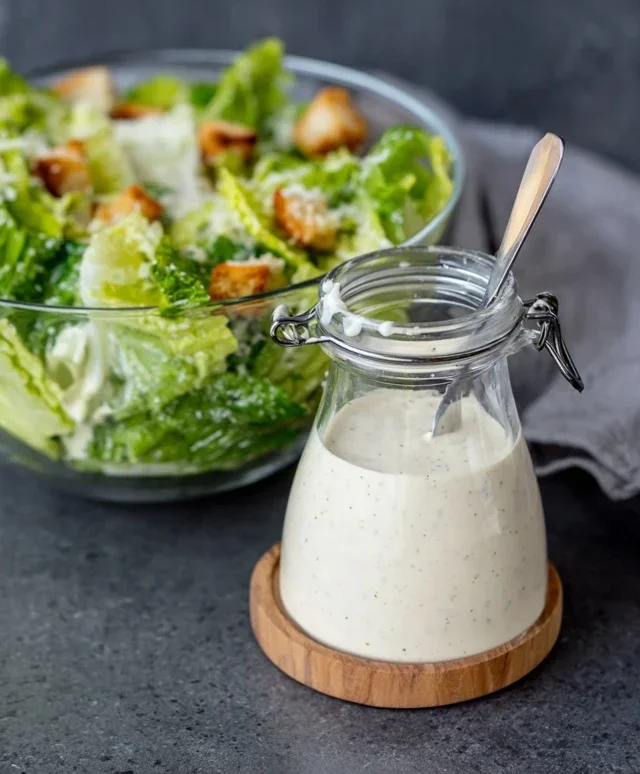 Homemade Creamy Caesar Salad Dressing