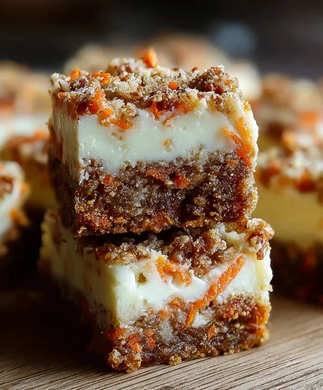 Irresistibly Indulgent Carrot Cake Cream Cheese Bars