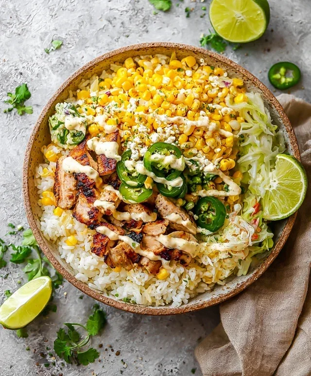 Street Corn Chicken Rice Bowl Recipe