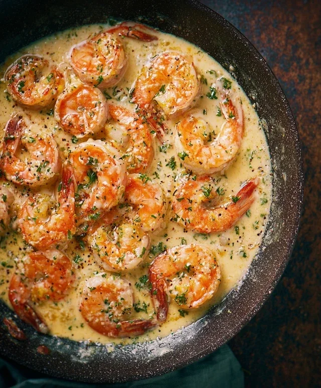 Creamy Garlic Shrimp (15 mins)