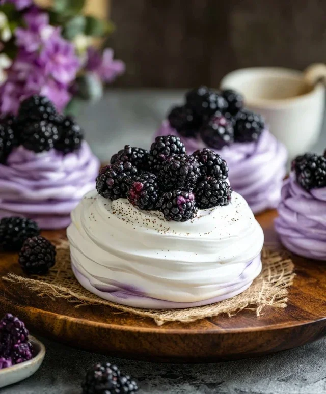 Blackberry Pavlovas