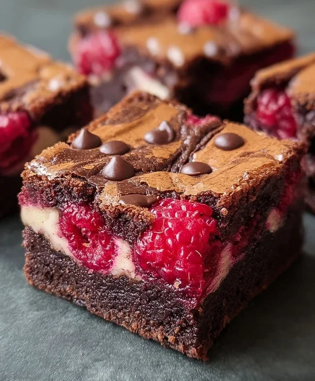 Raspberry Swirl Brownies