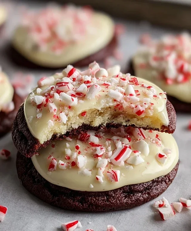 White Chocolate Peppermint Bark Cookies