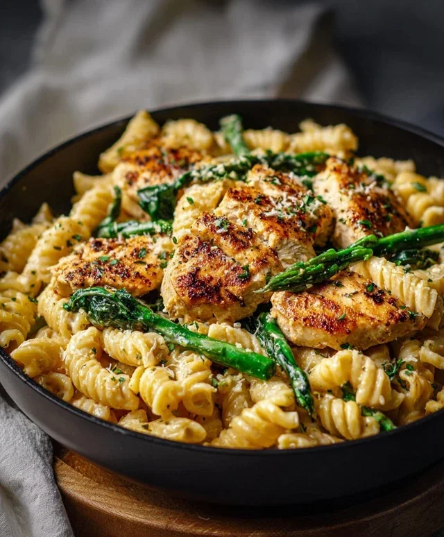 Healthy Garlic Parmesan Chicken Pasta