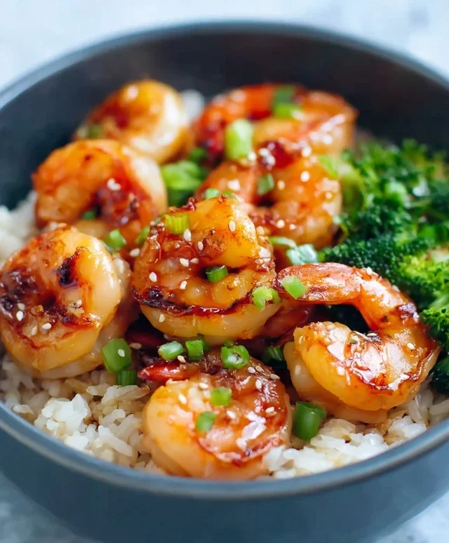 Honey Garlic Shrimp Bowls