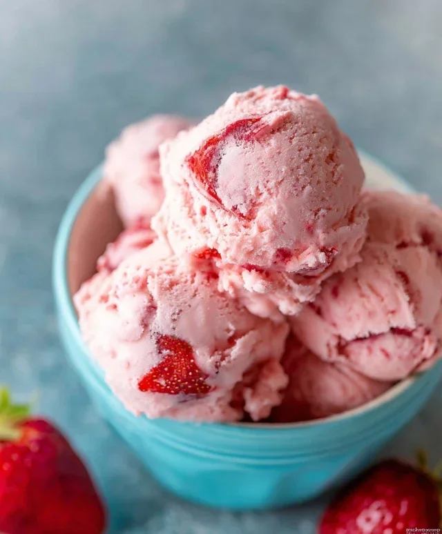 Homemade Strawberry Ice Cream