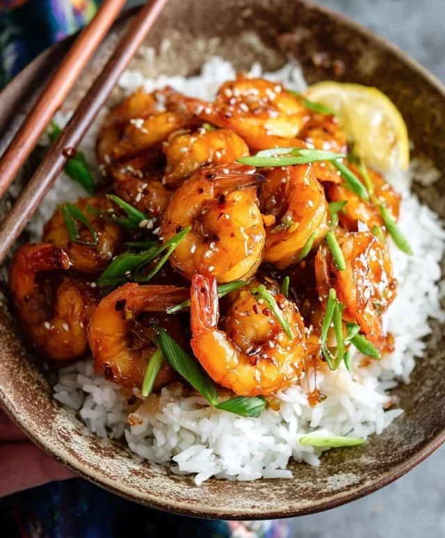 Honey Garlic Shrimp Bowls