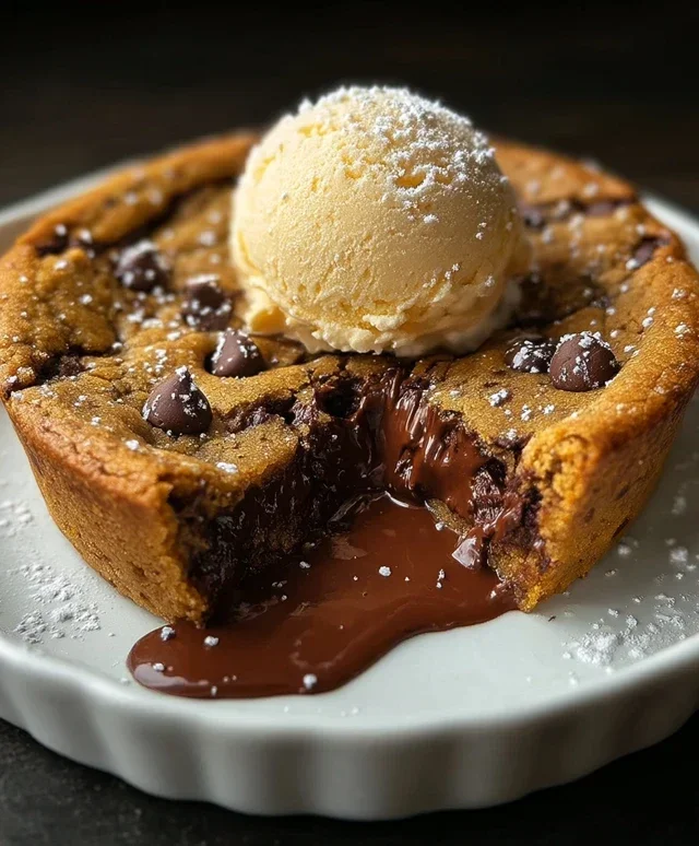 Deep Dish Nutella Cookie Pie