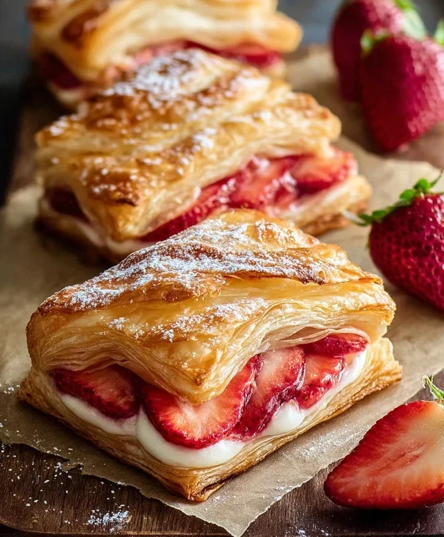 Strawberry Flaky Puffs