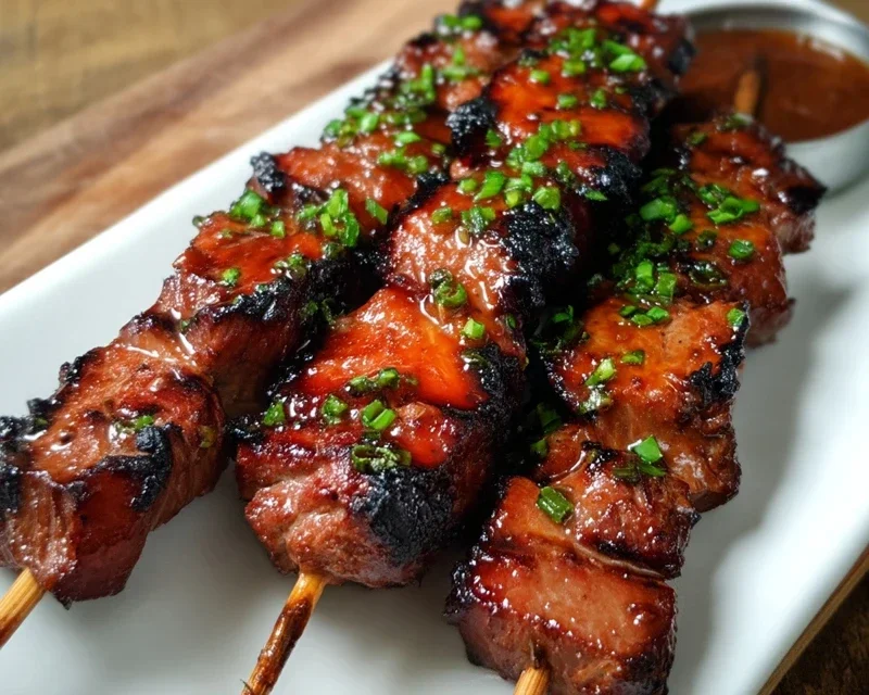 BBQ Beef Skewers with Filipino BBQ Marinade
