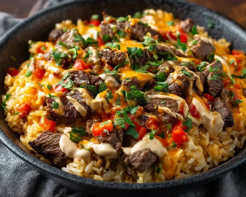Steak Queso Rice A Flavorful Recipe