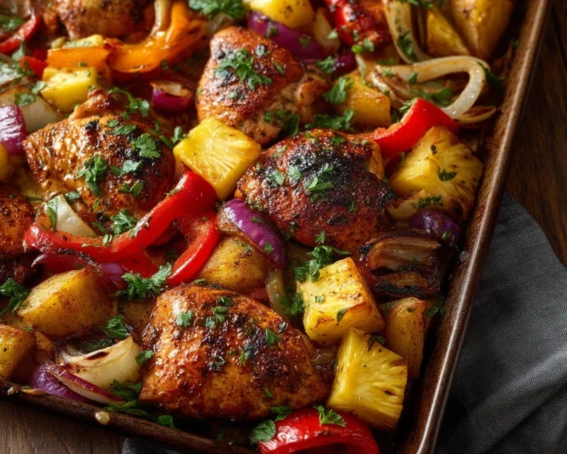 Hawaiian Chicken Sheet Pan