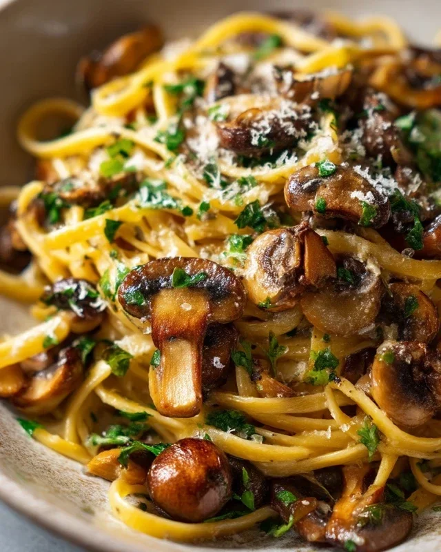 Garlic Mushroom Pasta