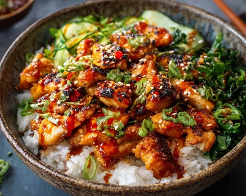 Honey Garlic Shrimp Bowls