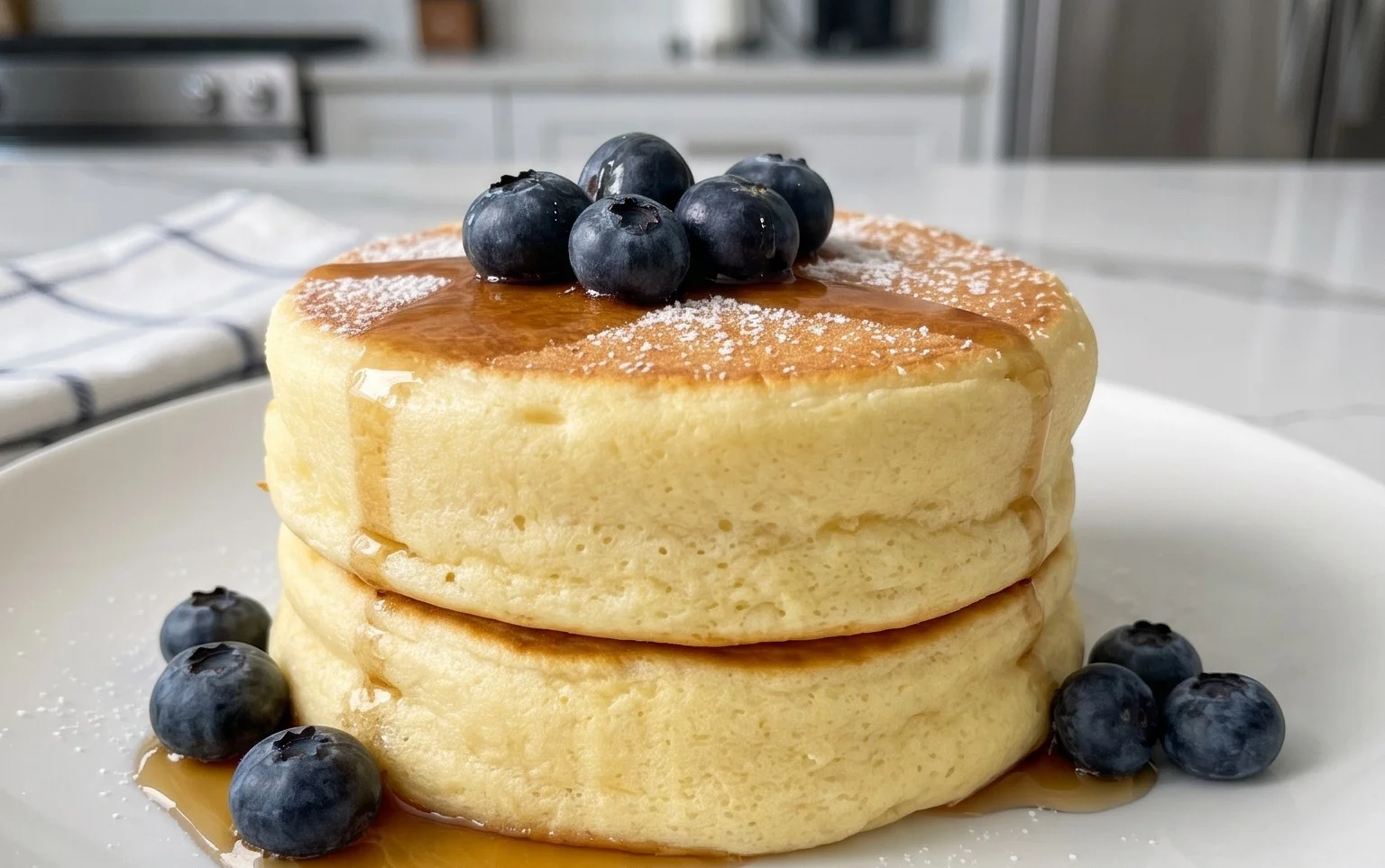 Fluffy Japanese Soufflé Pancakes