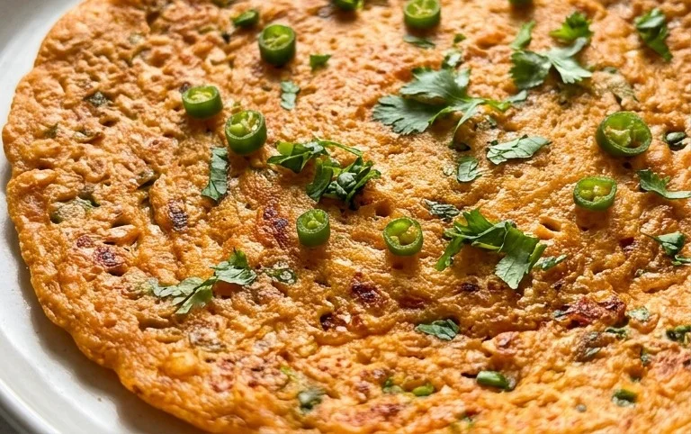 Masoor Dal Chilla | Savory Red Lentil Pancakes
