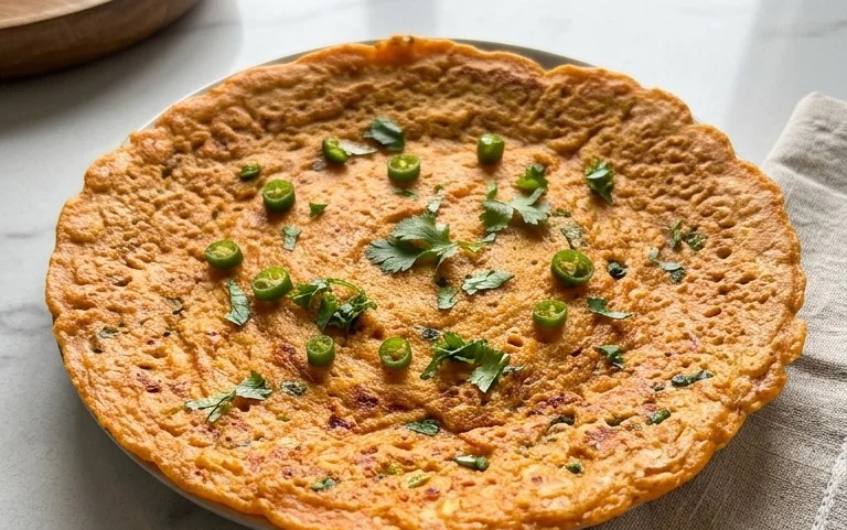 Masoor Dal Chilla | Savory Red Lentil Pancakes