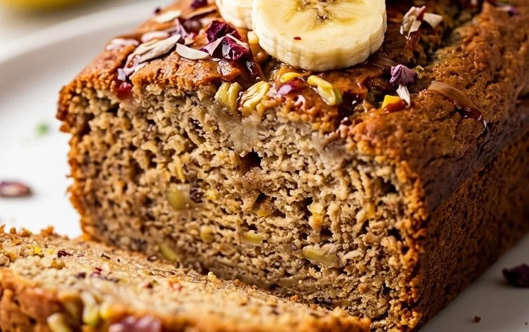 Healthy 5-Ingredient Flourless Banana Bread