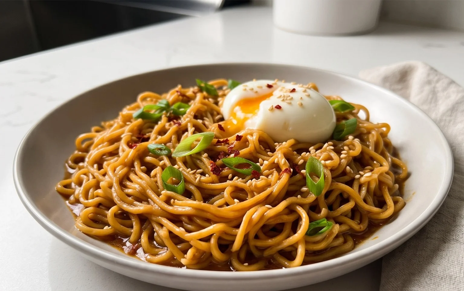 Easy Saucy Ramen Noodles